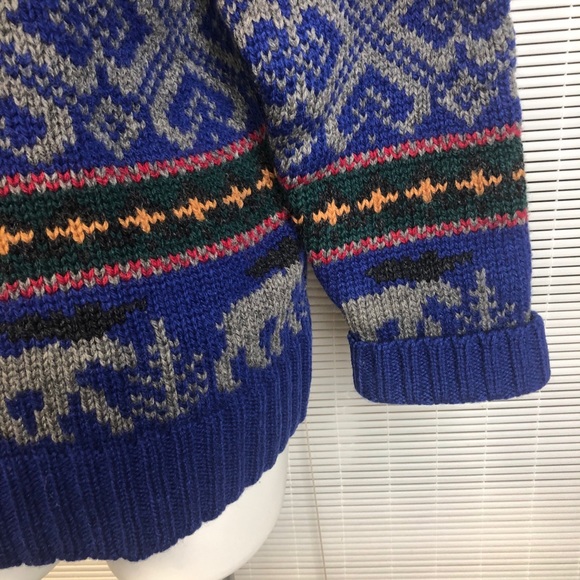 Eddie Bauer Moose Turtleneck Knit Wool Sweater - Picture 3 of 9